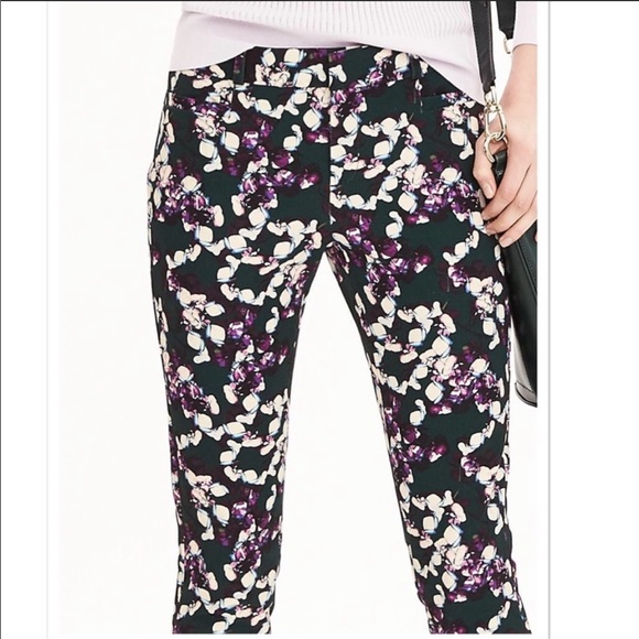 Banana Republic Sloan Floral Crop Ankle Pant - Picture 2 of 8
